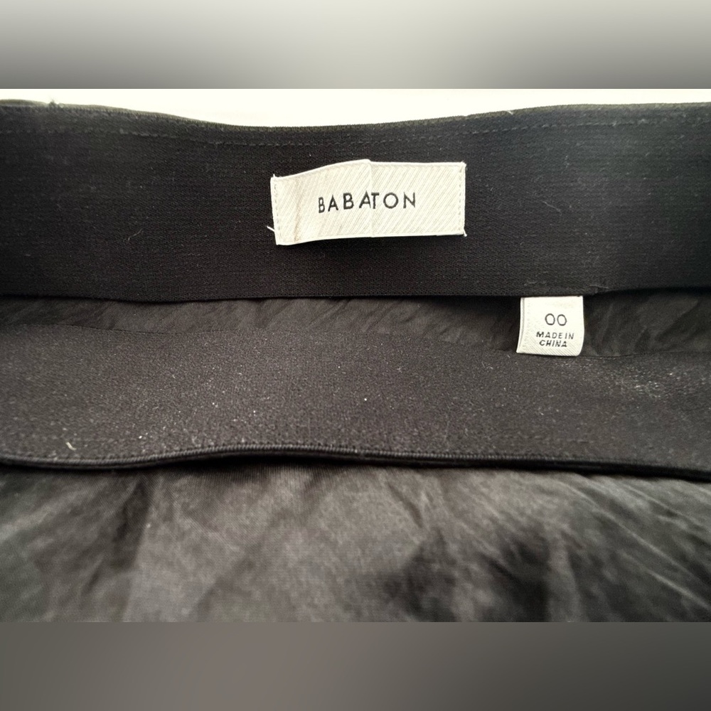 Aritzia Babaton Black Slip Mini Skirt Size 00 (xxs/xs) - Picture 2 of 6